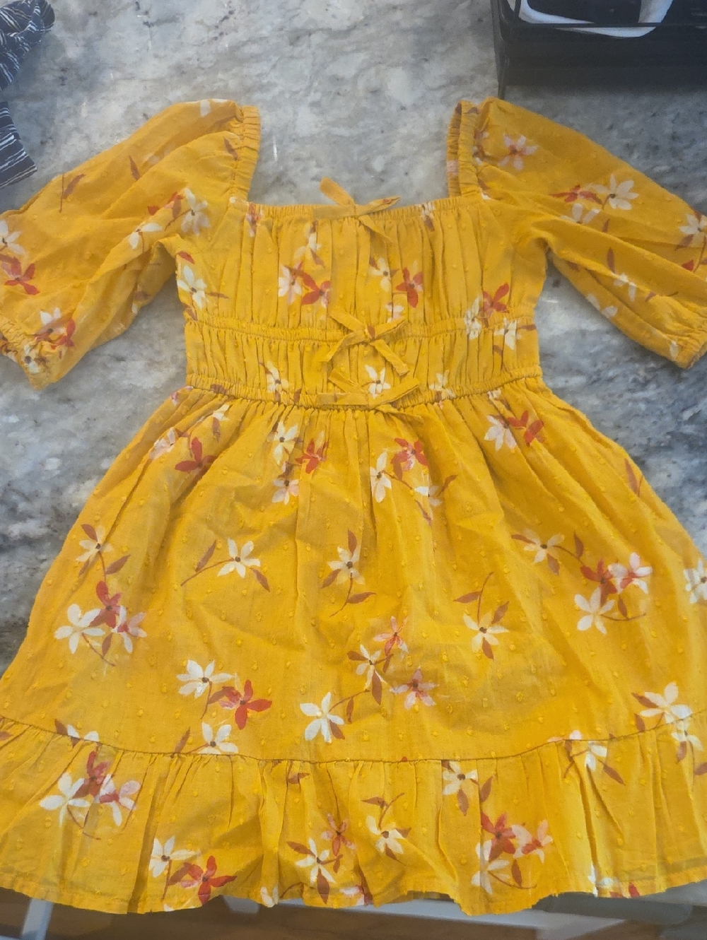 Gymboree Yellow Floral Smocked Sundress